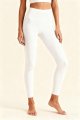 Women's White High-Waisted Yoga Leggings – Slim-Fit Gym & Workout Bottoms